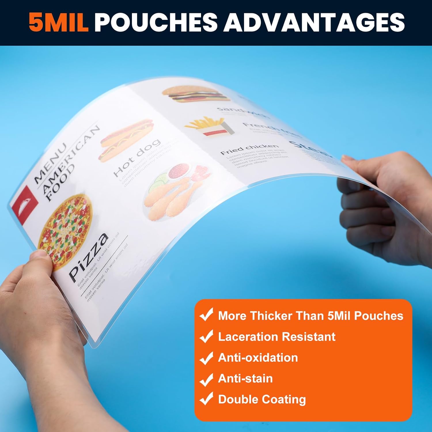 CAREGY 100 Pack Laminating Sheets, Hold 11 x 17 Inch Sheet, 5 Mil Clear Thermal Laminating Pouches 11.5 x 17.5 Inch Lamination Sheet Paper for Laminator, Round Corner