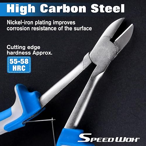 Miniatura 2 de SPEEDWOX Alicates diagonales de largo alcance de 6 pulgadas, mini alicates de corte de alambre fino, pinzas de plástico delgadas, corte lateral de