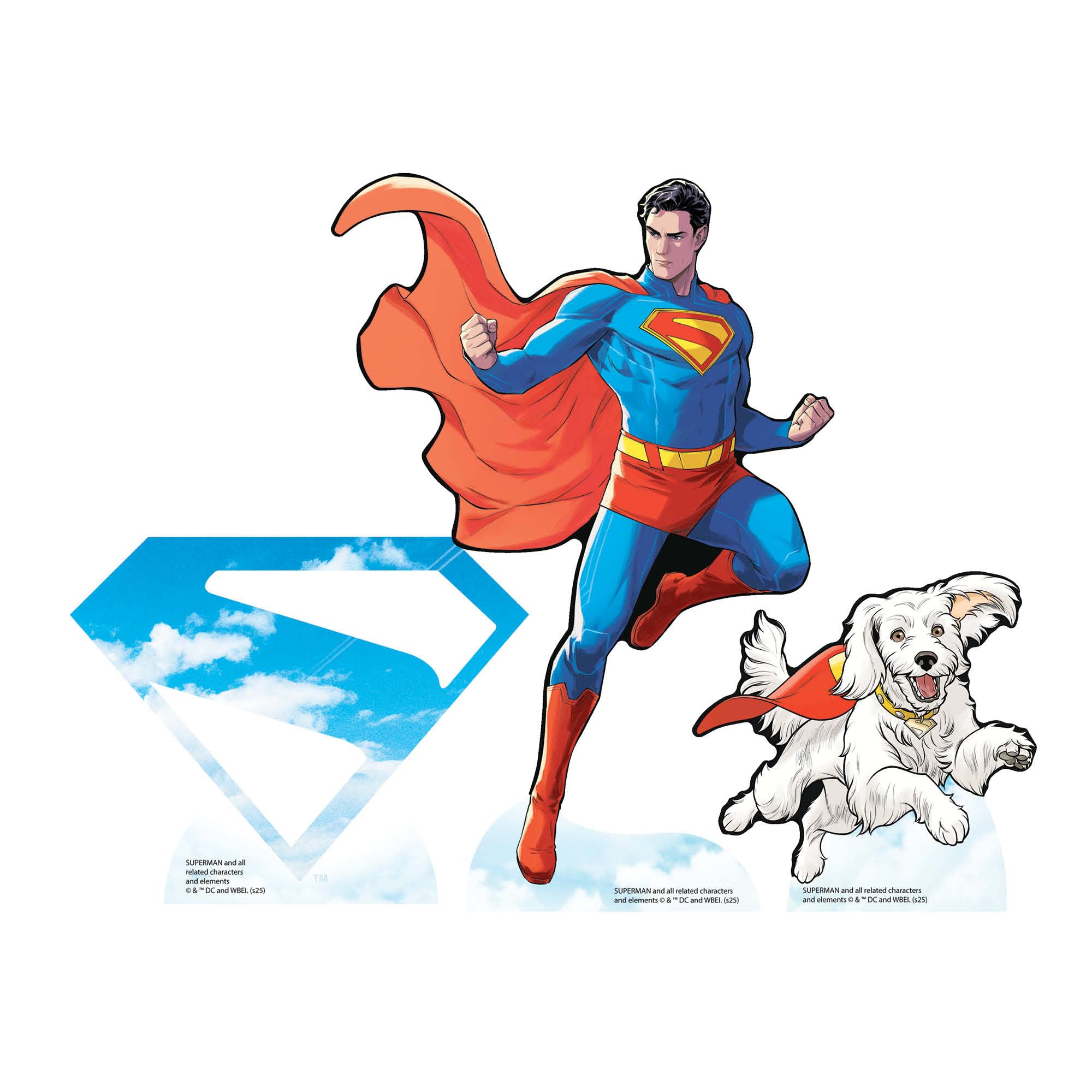Star Cutouts SC4924 Superman and Logo Three Shelf Top Pack Cardboard Cut Out Height 30cm