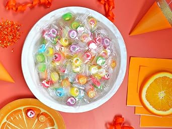 Rock Sweets 500g - Handmade Retro Sweets Individually Wrapped - Angular Fruit Sweets with Fruit Motifs Intense Fruit Flavors and Bright Colours