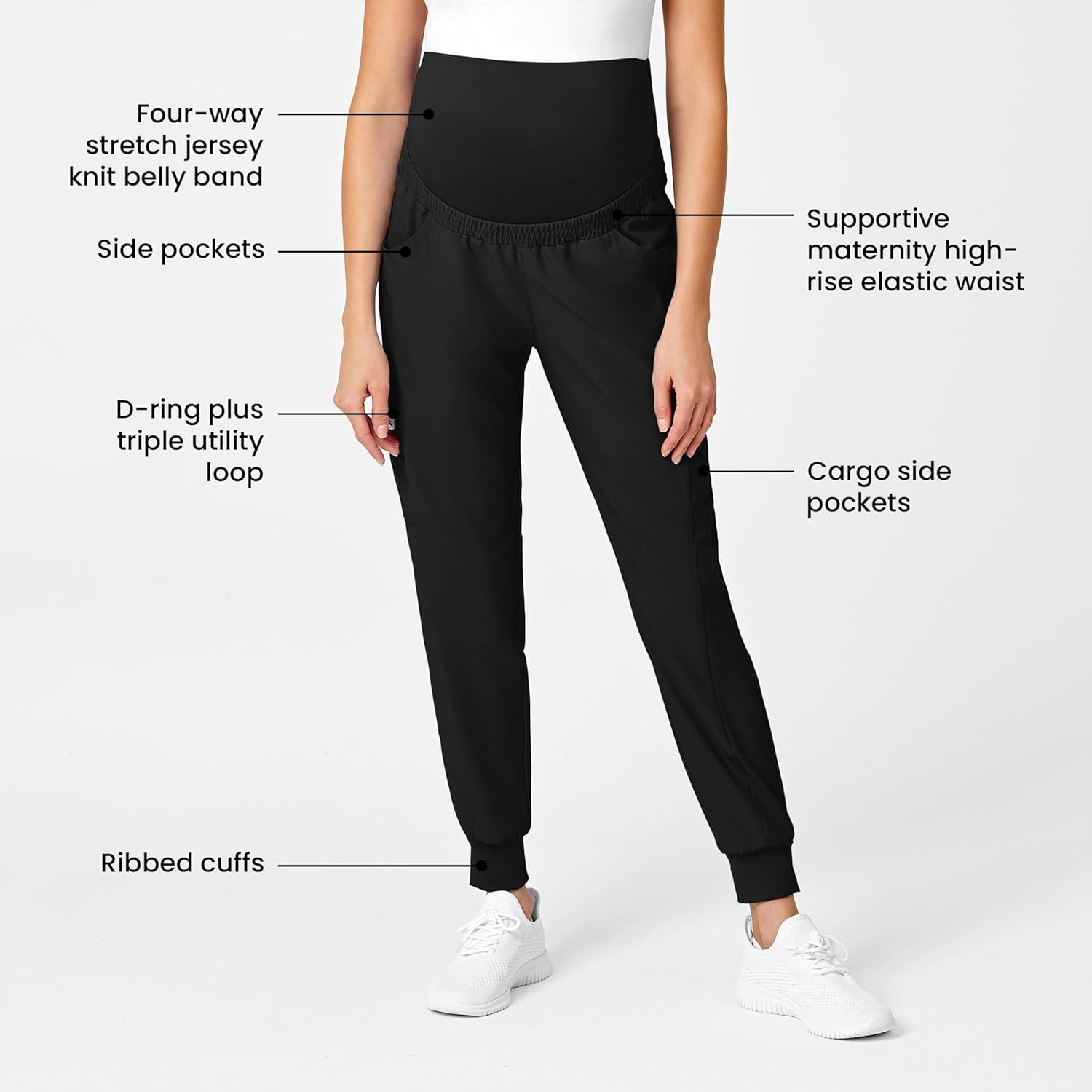 WonderWink Womens Maternity Jogger Pant - Image 2