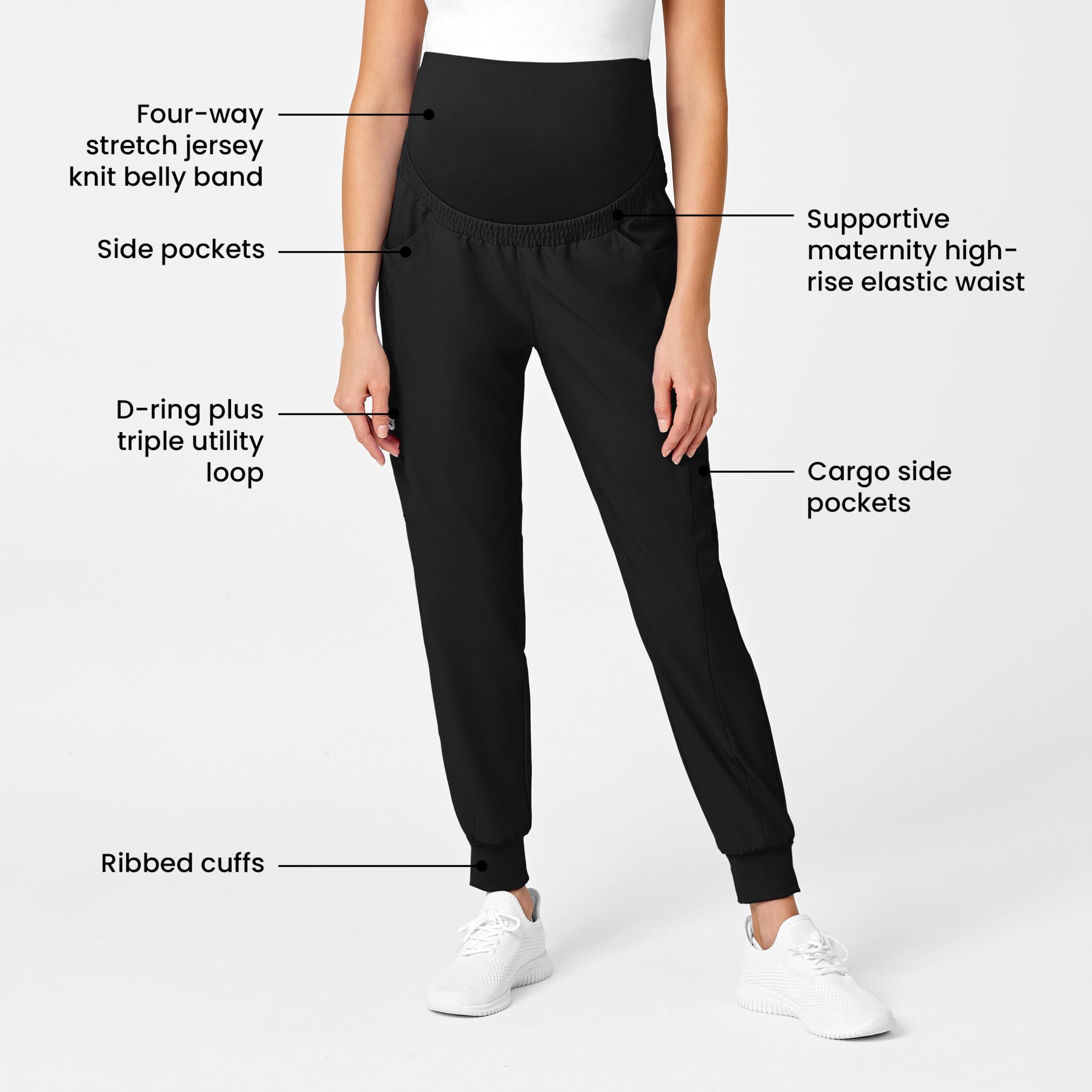 WINK Damen Medizinische Schlupfhose Schwangerschafts-Jogger-Hose