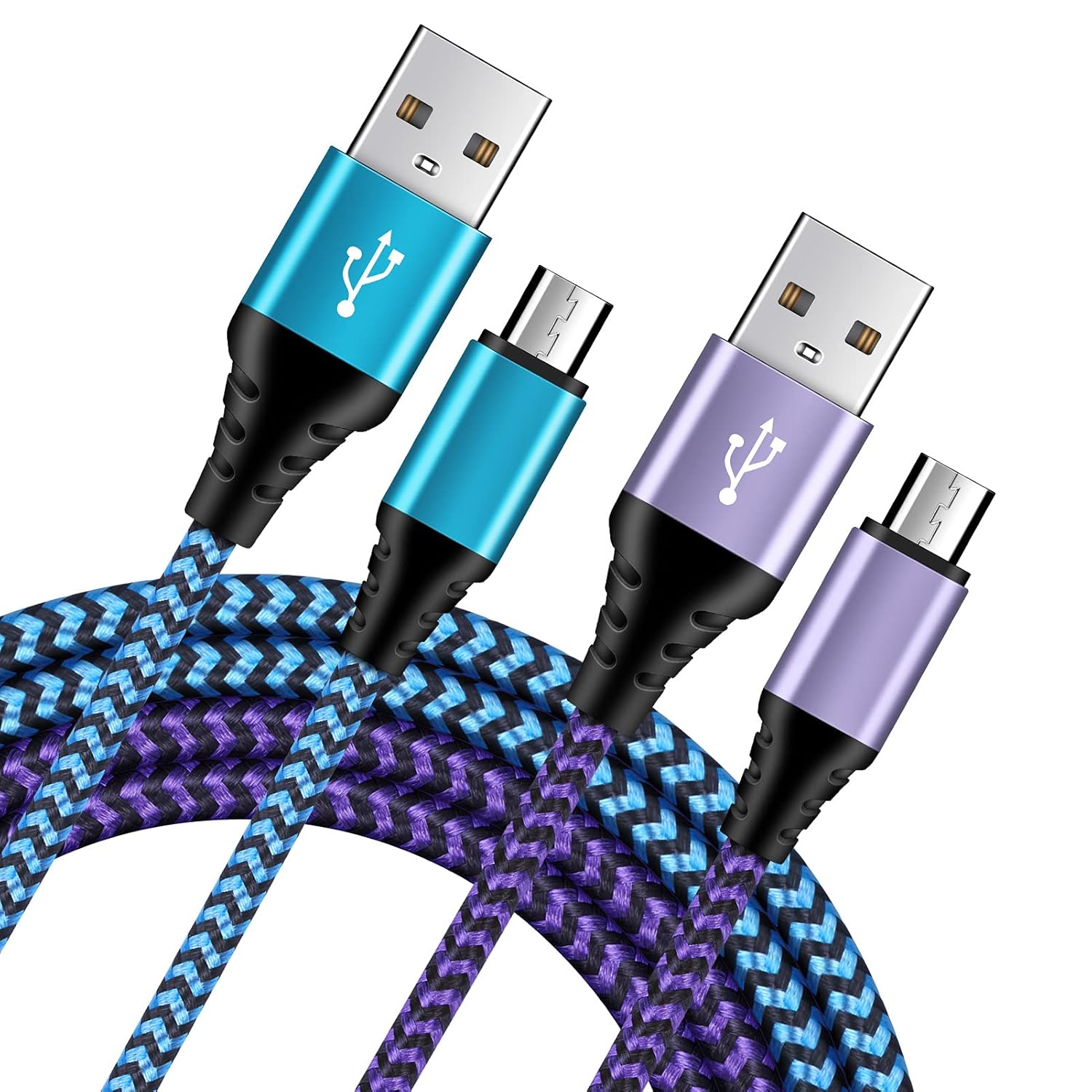 Cable micro USB de 1,83 m, paquete de 2 cables USB a micro USB, carga rápida, nailon trenzado para Android Samsung Galaxy S7 Edge S6 S5 J7 J5 J6 J3 Note 5 A6 A10, Sony, Huawei, LG, HTC, Xbox, PS4