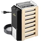 2KW 110V Sauna Heater with Plug, No Need for Wiring, Plug and Play, 100 Cu.Ft. Heated Area, Electric Sauna Heater with 3h Timera and Internal Temperature Control, Suitable for Small Sauna Rooms