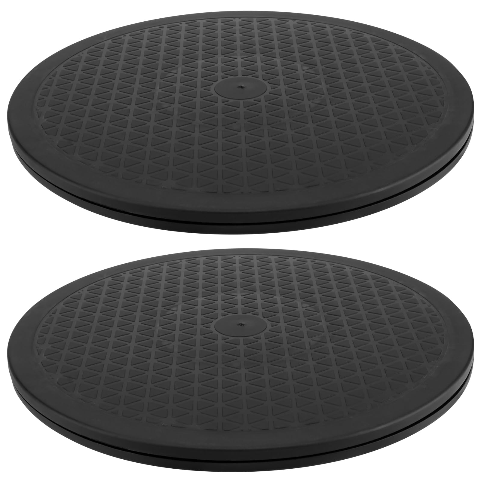 Manchap Black 2 Pcs 30Cm Rotating Swivel Stand Turntable, 360 Rotating Swivel Stand With Steel Ball Bearings, Round Swivel Stand Turntable