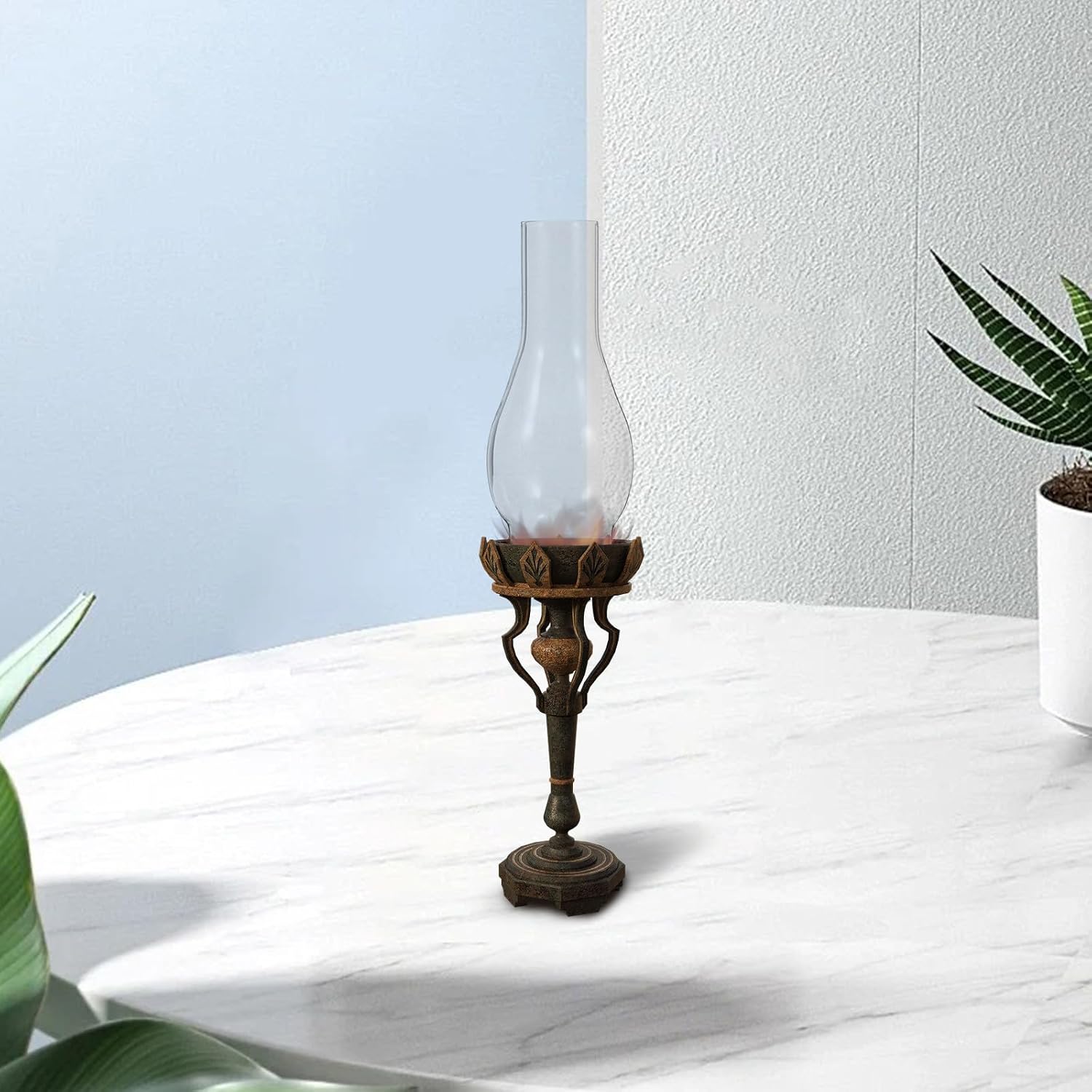 Vintage Oil Lamp Glass Chimney Replacement Hurricane Shade | 23.00x6.50x5.00cm Size, Camping Outdoors and Reading Use, Gentle Glow with Easy Maintenance