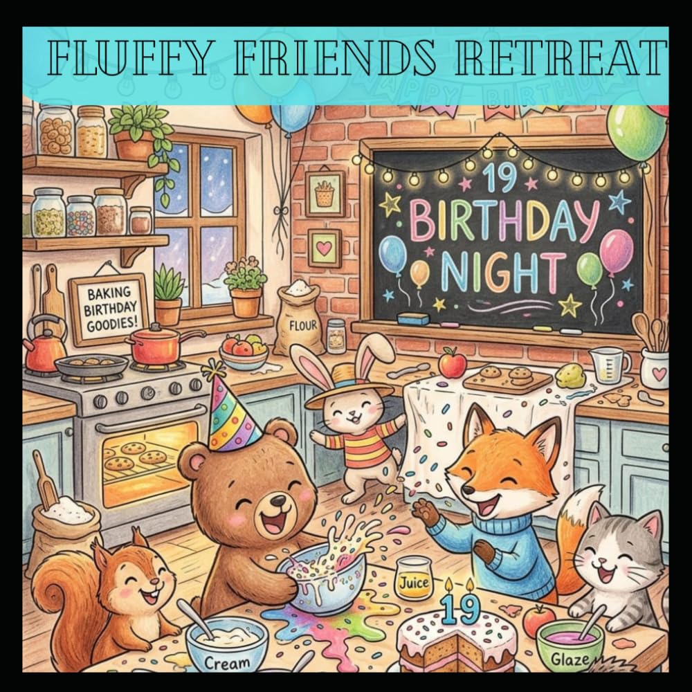 FLUFFY FRIENDS RETREAT: Relaxing Animal Scenes to Color