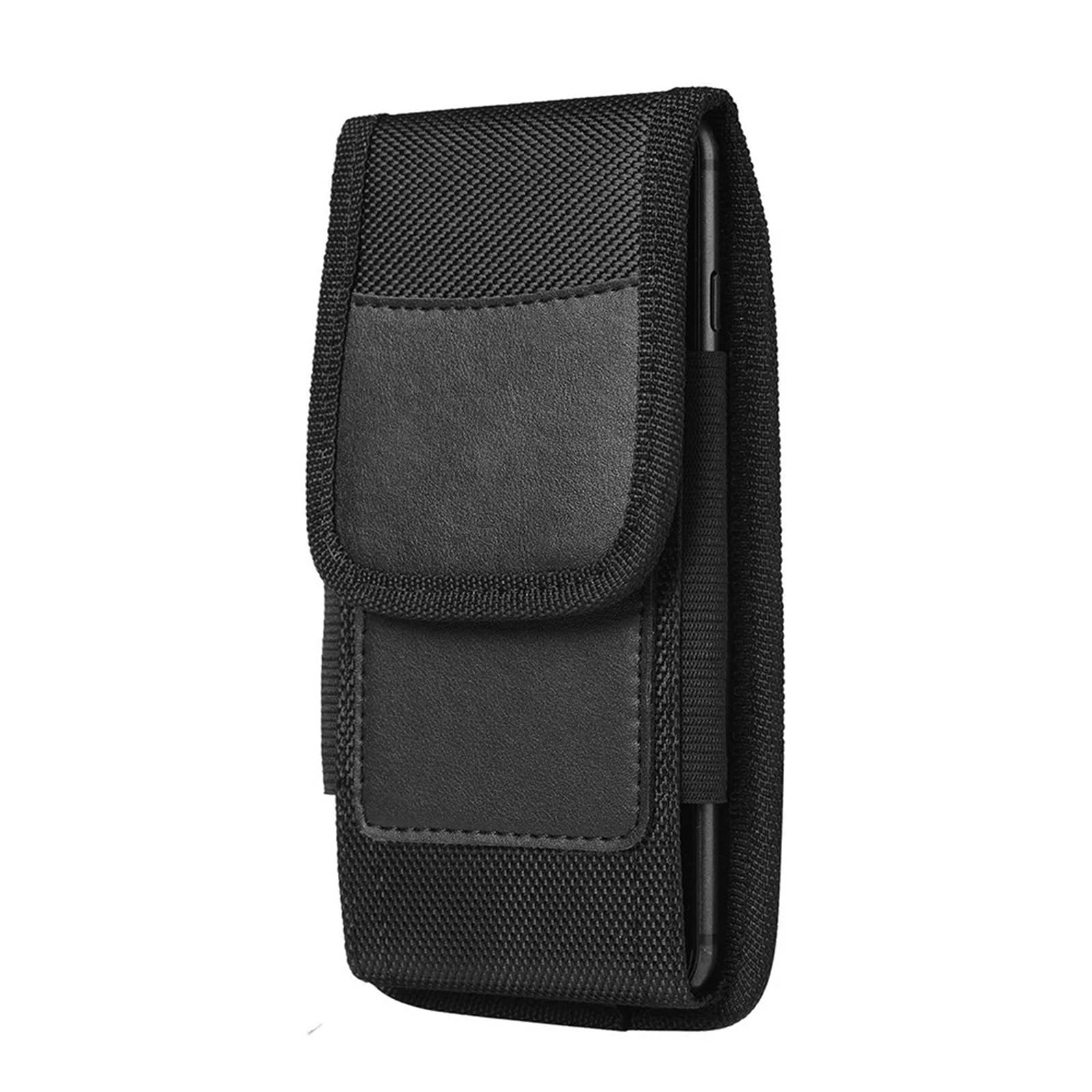 3.5-6.8inch Phone Nylon Pouch Cell Belt Clip Carrying Holster Case Waist Bag for für Wandern, Camping(XXL)