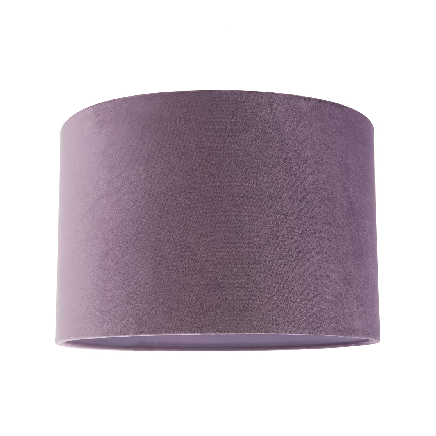 Designer Soft Velvet Dark Lilac Fabric Round 30cm Drum Lamp Shade | for Lounge Bedroom Dining Room etc | Inner Cotton Lining by Happy Homewares