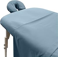 Vista 13 de LONDON LINENS Sábanas de microfibra suave de 3 piezas para mesa de masaje, superligeras, resistentes a las manchas y a las arrugas, incluye funda