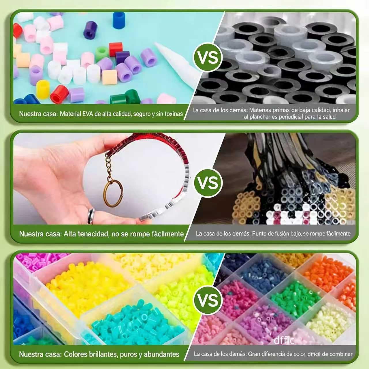 29000 Piezas Cuentas para Planchar 2.6mm, 72 Colores 70 Patrones, Kit Manualidades Hama Beads Mini para Niñas Niños Adultos, Set Completo con Papel de Planchar y Plantillas, Regalo Cumpleaños