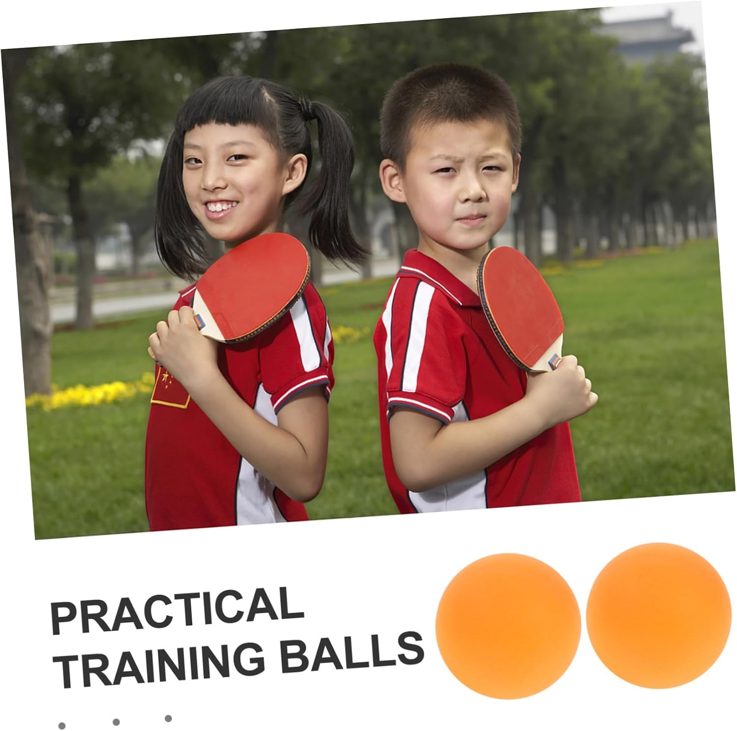 balacoo 100pcs Table Tennis Balls Plastic Reusable Pong Balls Yellow Training for Practice