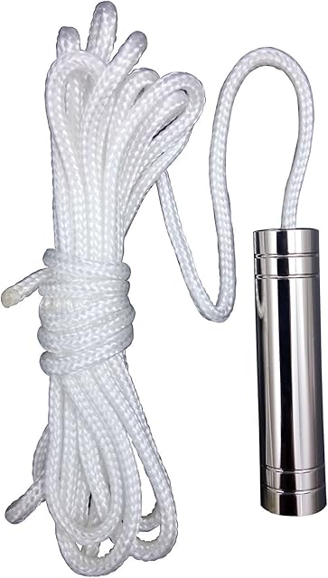LumenTY Cylinder Light Pull Cord  150cm Brass Plated for Bathroom Light Pull Blinds and Ceiling Fans - Chrome
