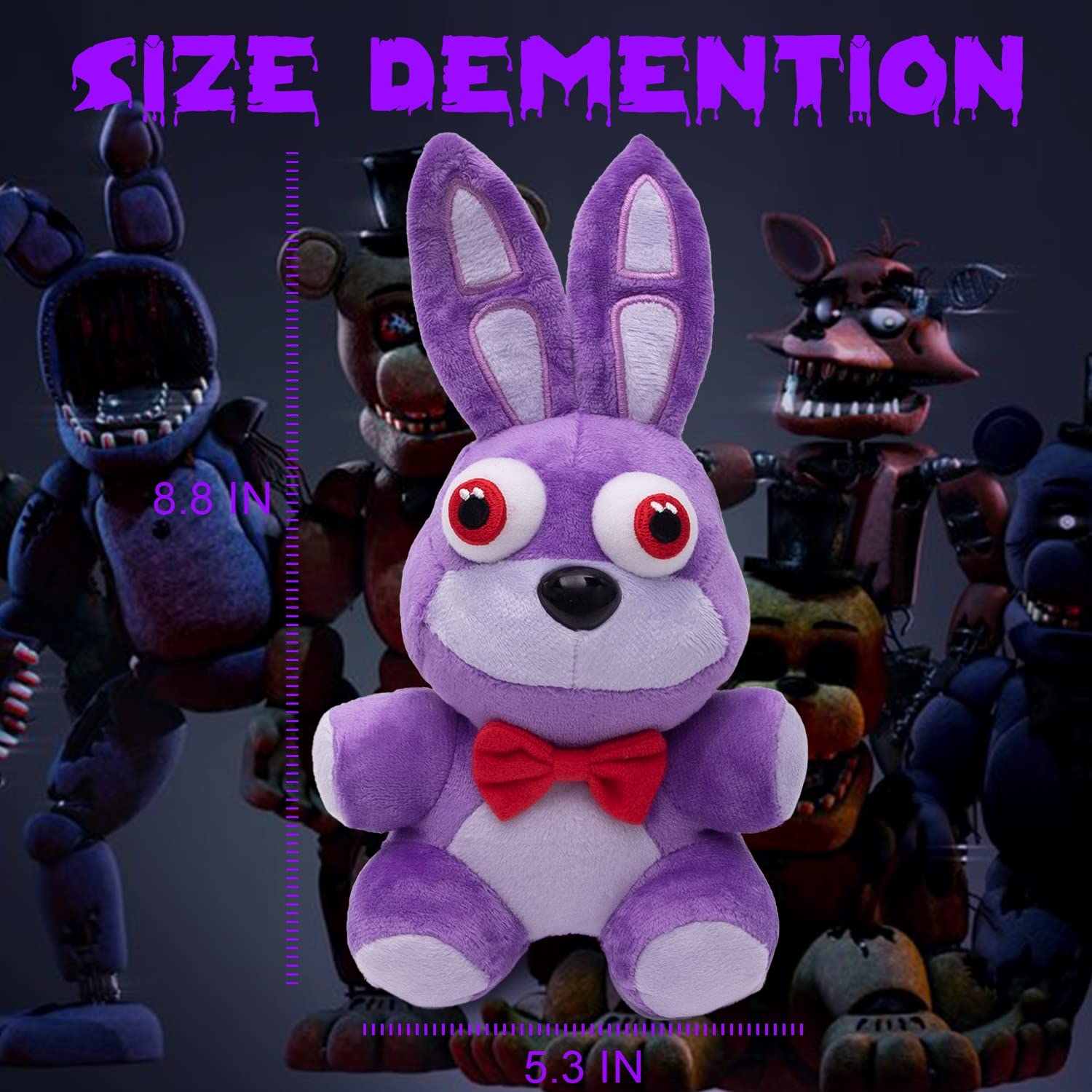 Buy FNAF PlushPurple Bonnie Plush 8.8",Five Nights Bonnie Foxy Freddy