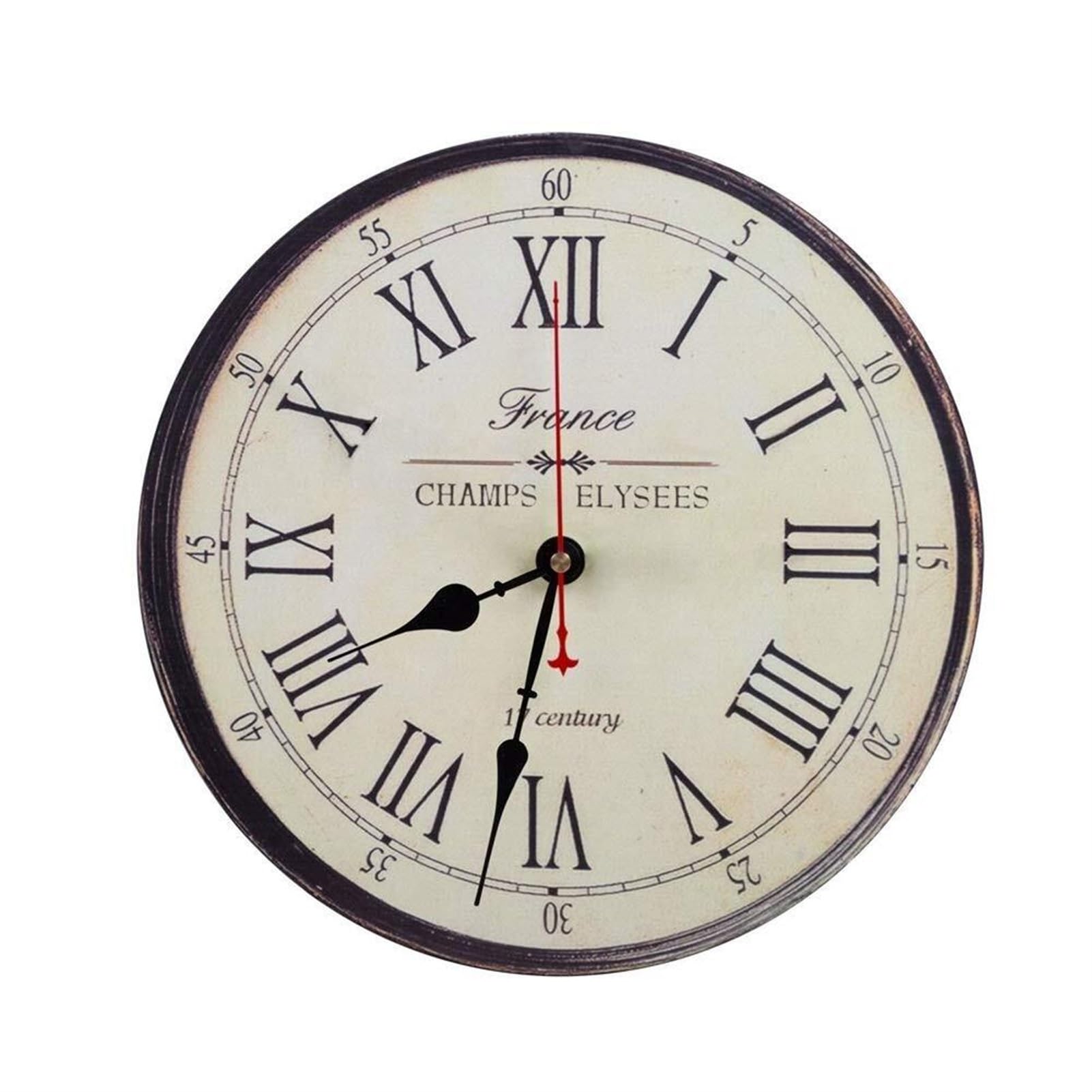 Horloge murale silencieuse en bois de 30 cm pour dormir sans bruit dans la chambre