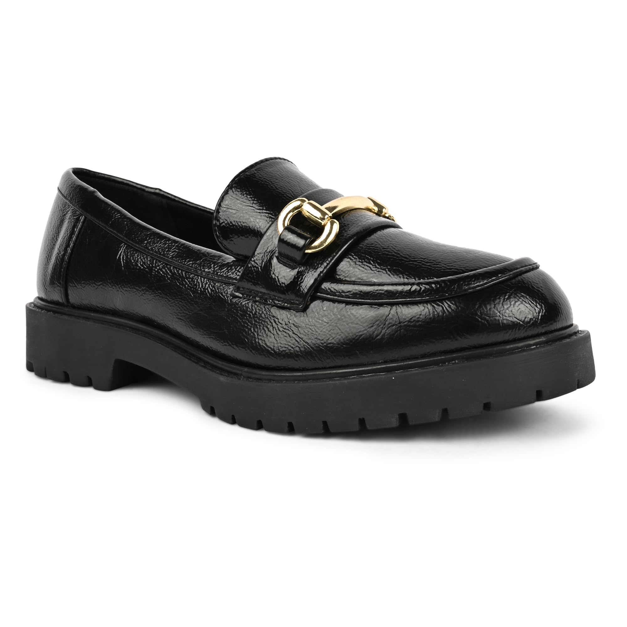 call it spring Women's Black Structured Shoes-picture-11