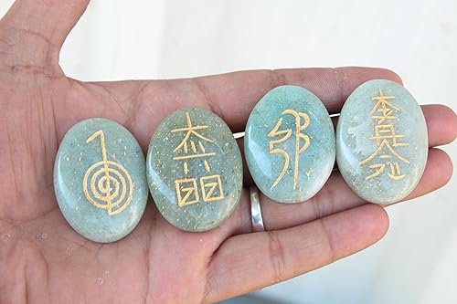 Miniatura 4 de Jet Usui - Juego de curación de reiki, piedras preciosas de meditación para equilibrar chakras, espiritual, energizado positivo (aventurina verde)