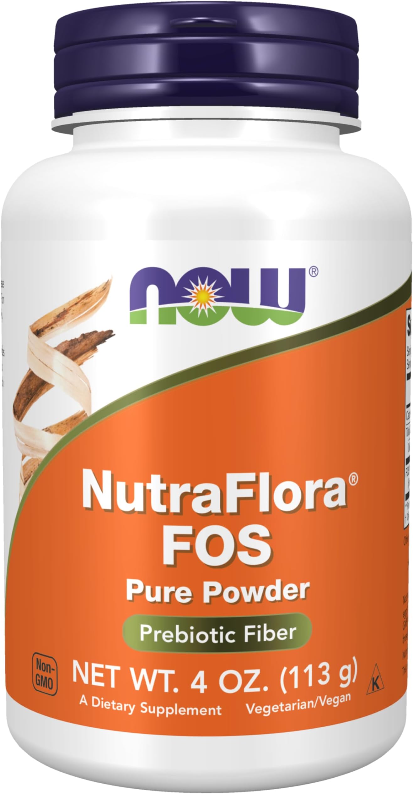 Now Foods, NutraFlora FOS, Pure Powder, 4 oz (113 g)