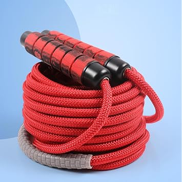 16 FT Long Jump Rope for Kids Adults,Double Dutch Jump Rope,Adjustable Skipping Ropes with High-strength Nylon Braided Rope Core,360Rotation Not Entangled,Long Enough for 2-4 Jumpers.