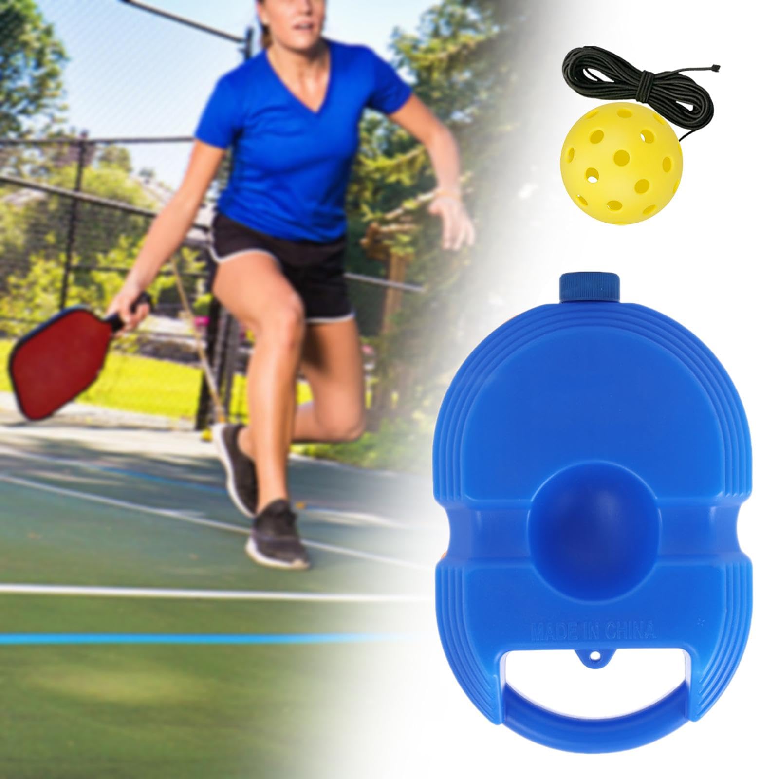 Pickleball Trainer - Battiscopa portatile con palla da pickleball, colore: blu