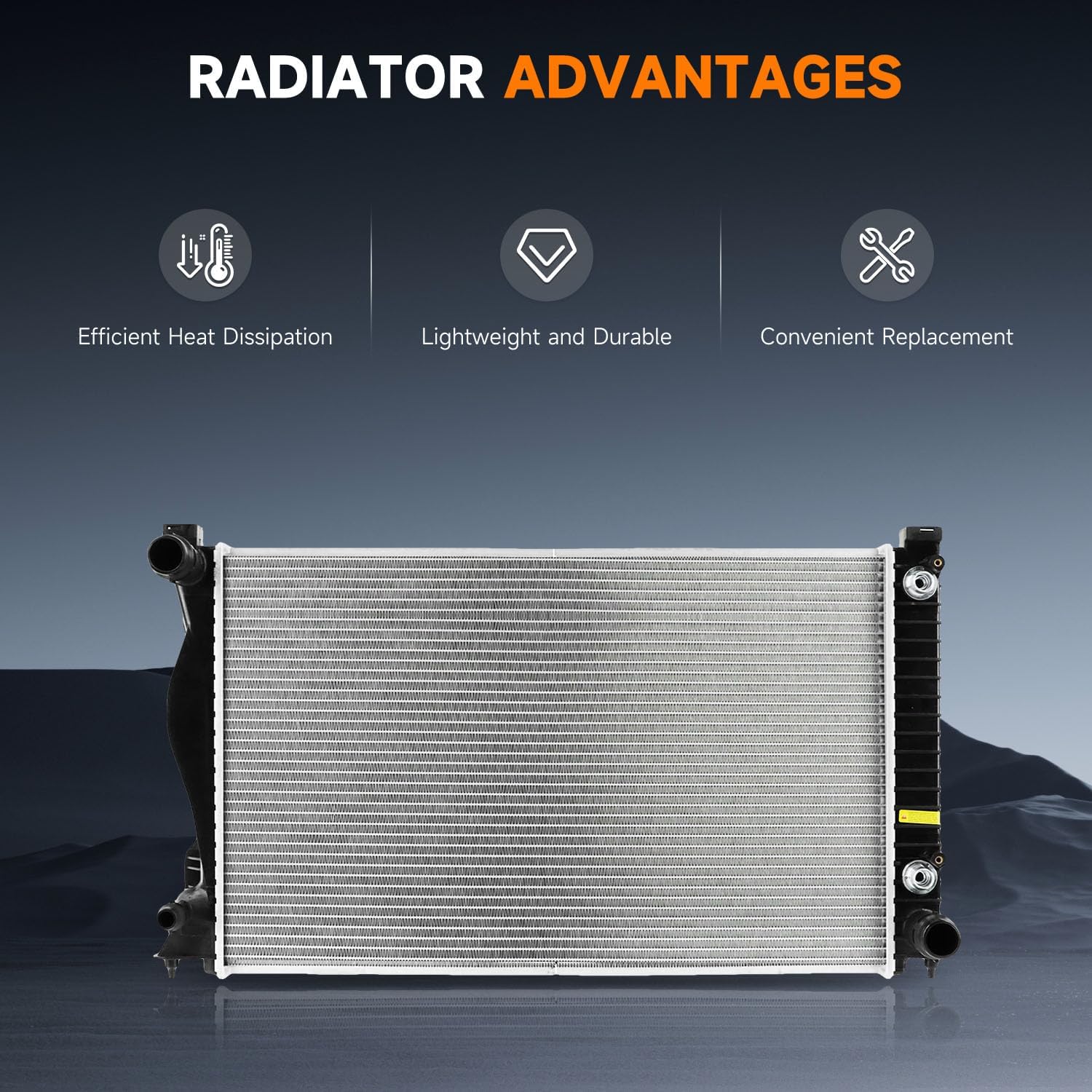 OCPTY 2828 Engine Radiator fit for 2008-2011 for Audi A6 2.8L 2006-2009 for Audi A6 3.2L 2006 2009-2010 for Audi A6 Quattro 3.0L 2006-2009 for Audi A6 Quattro 3.2L 2001-2002 for Saturn L100 2.2L