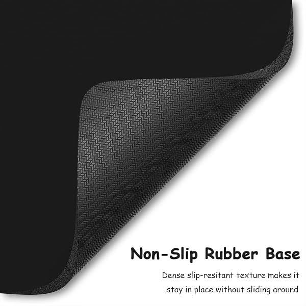 Dapesuom kleines Mauspad, 15,2 x 12,7 cm, mit Rutschfester Gummiunterseite, wasserdichtes Mini-Mauspad für Damen, Herren, kabellose Maus Laptops, Zuhause, Büro, Reisen, Tiefschwarz - 4