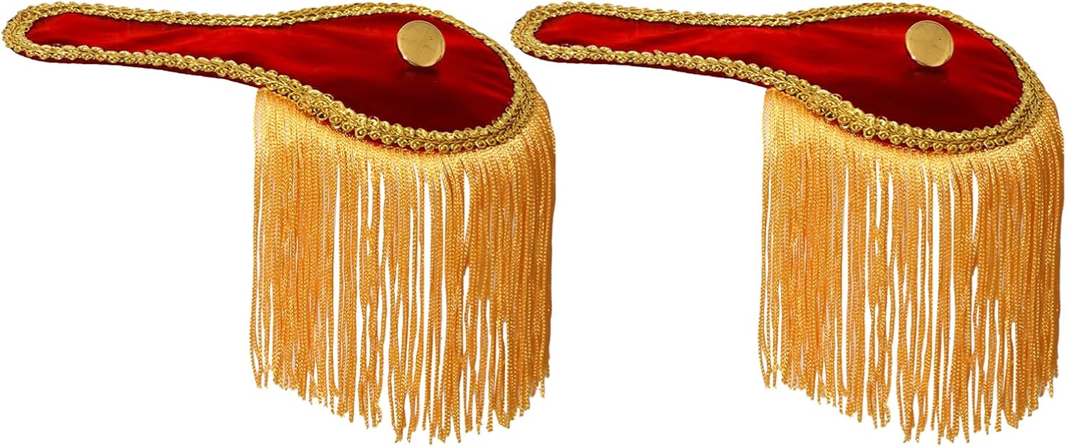 CHICTRY Ringmaster Tassel Shoulder Detachable Gold Fringe Badge Epaulettes Brooch Pin Costume Accessories