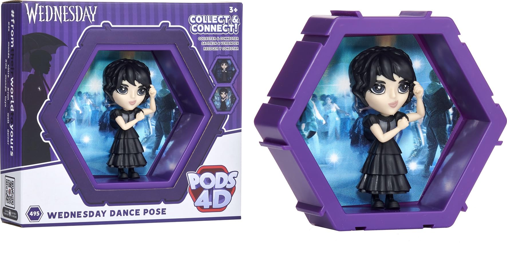 Figurine Mercredi 4D - Wednesday - Danse - Gamme WEDNESDAY - Pour Fille de 3 ans et plus, Purple, Small - Image 3