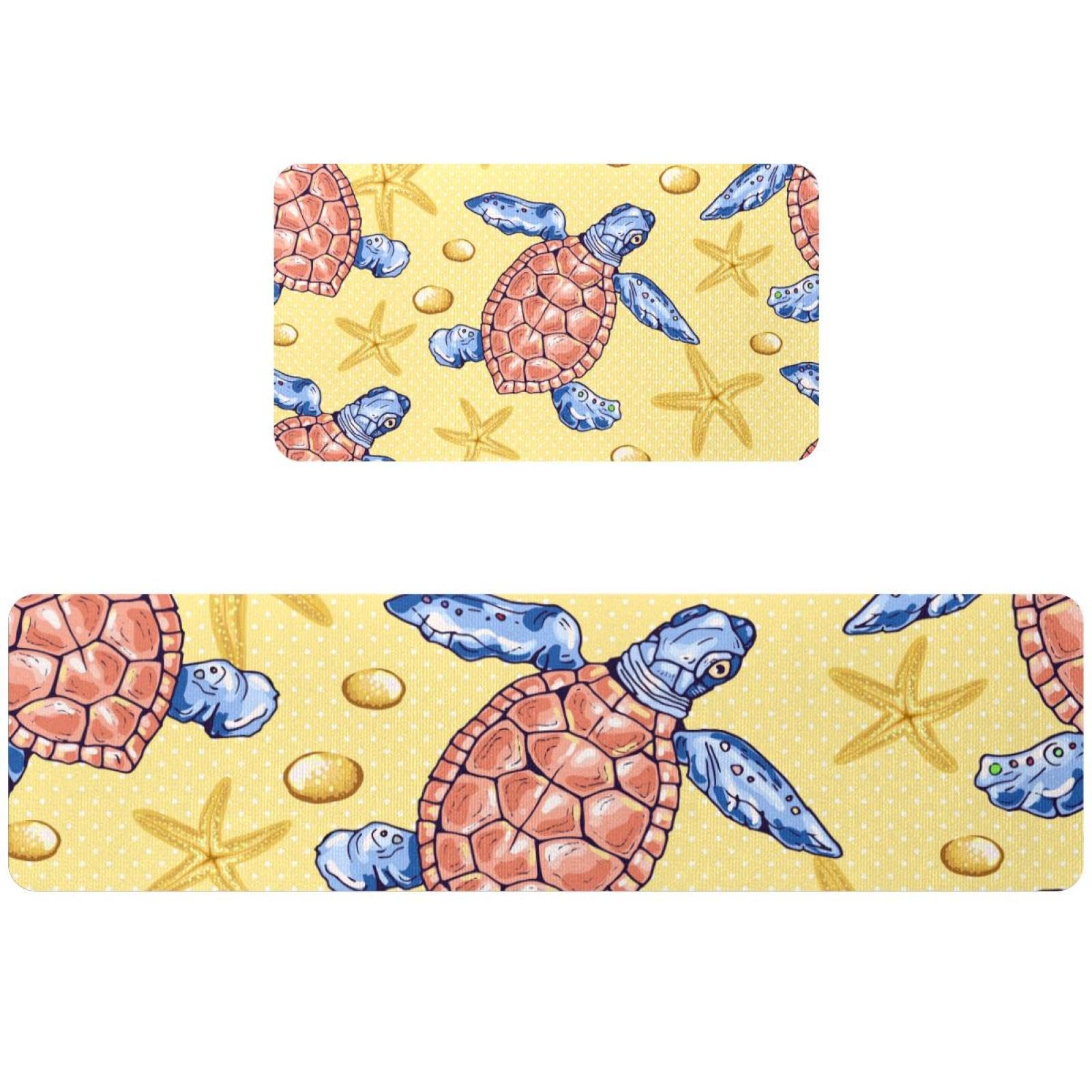 Tapete absorbente para cocina lavable y alfombra de pasillo decorativa de playa