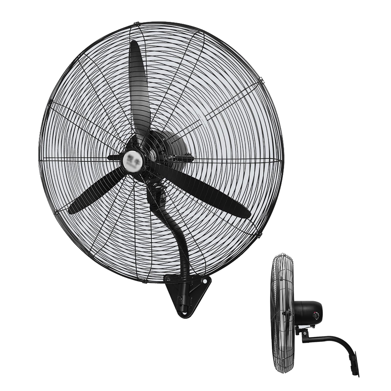 Ventilatore Industriale Da Parete, 3 Velocità, 3 Pale, Ventilatore Oscillante Per Officina, Garage, Casa Di Lavoro, Serra, Fattoria, Negozio(65cm/26in)