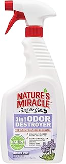 Nature's Miracle Just for Cats 3 in 1 Odor Spray, Lavender Scent 24 oz