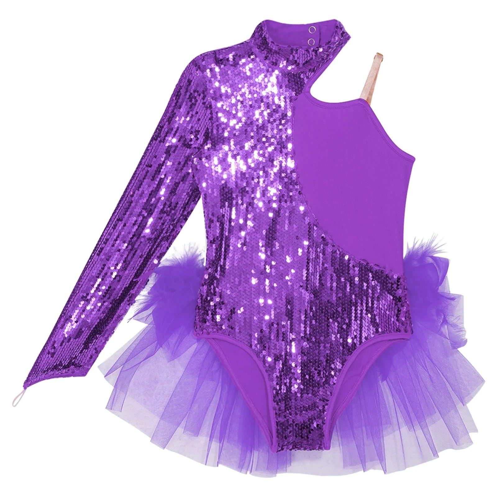 Gymnastikanzug Mädchen Mädchen Ballettanzug ...(Pink,10)