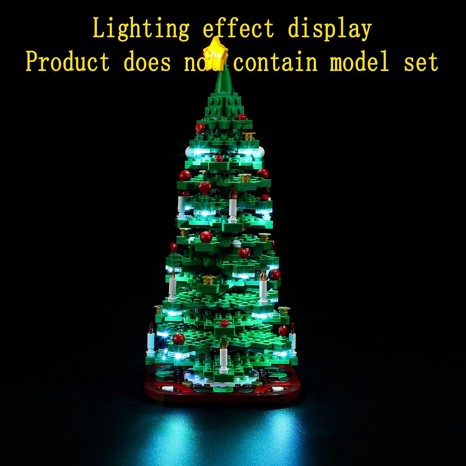 GEAMENT LED Light Kit Compatible with LEGO Christmas Tree - Lighting Set for 40573 Building Model (Model Set Not Included)