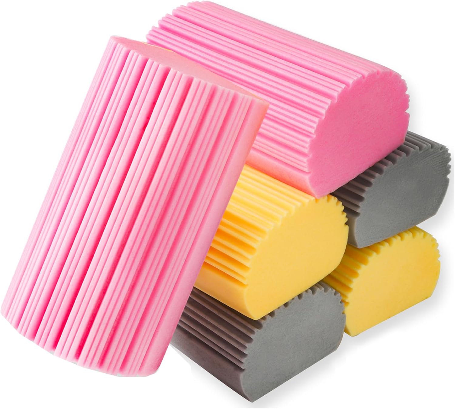 Onewly 6Pack Damp Clean Duster Sponge, Cleaning Supplies for Cleaning Baseboards, Glass, Mirrors, Windows, Counters, Blinds and Tables