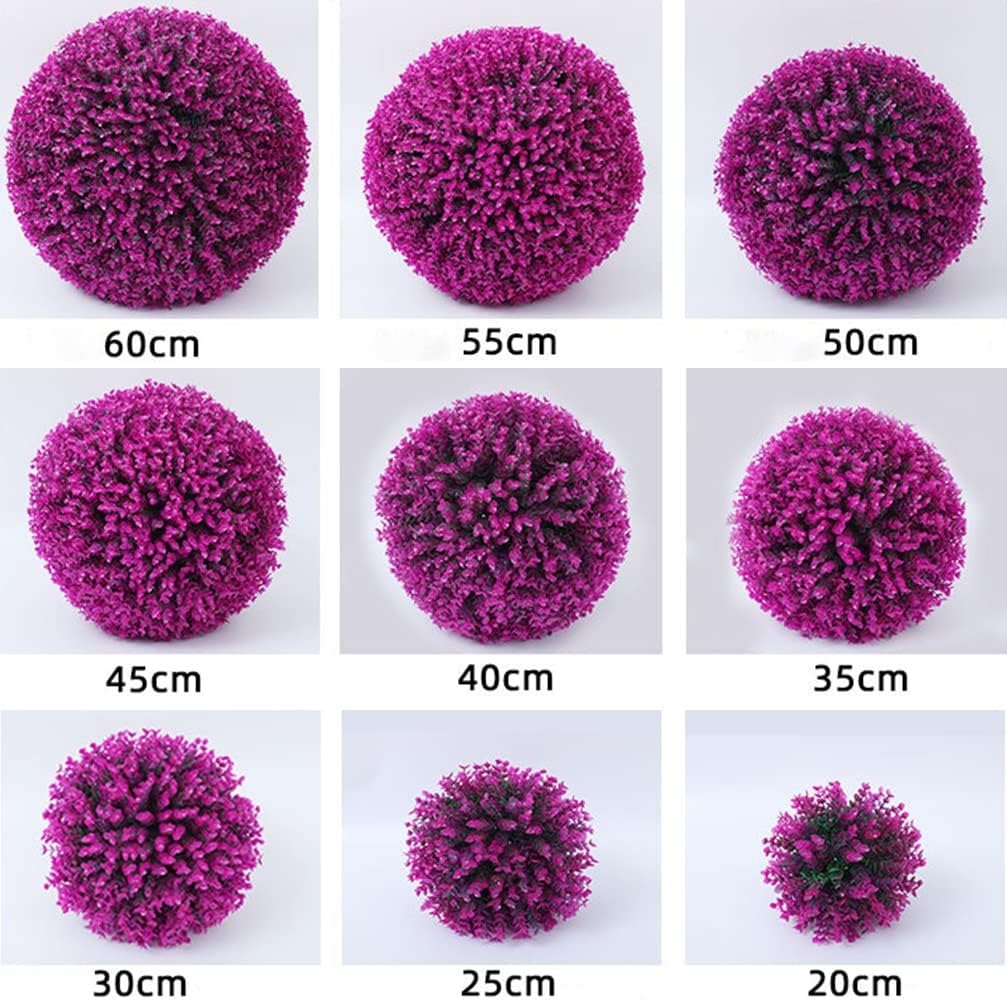 HoTRA Artificial Plant Topiary Ball Colorful Topiaries Trees Ball Lifelike Boxwood Leaf Plants Ball for Wedding Home Garden Backyard (Color : Rose Red, Size : 40cm)