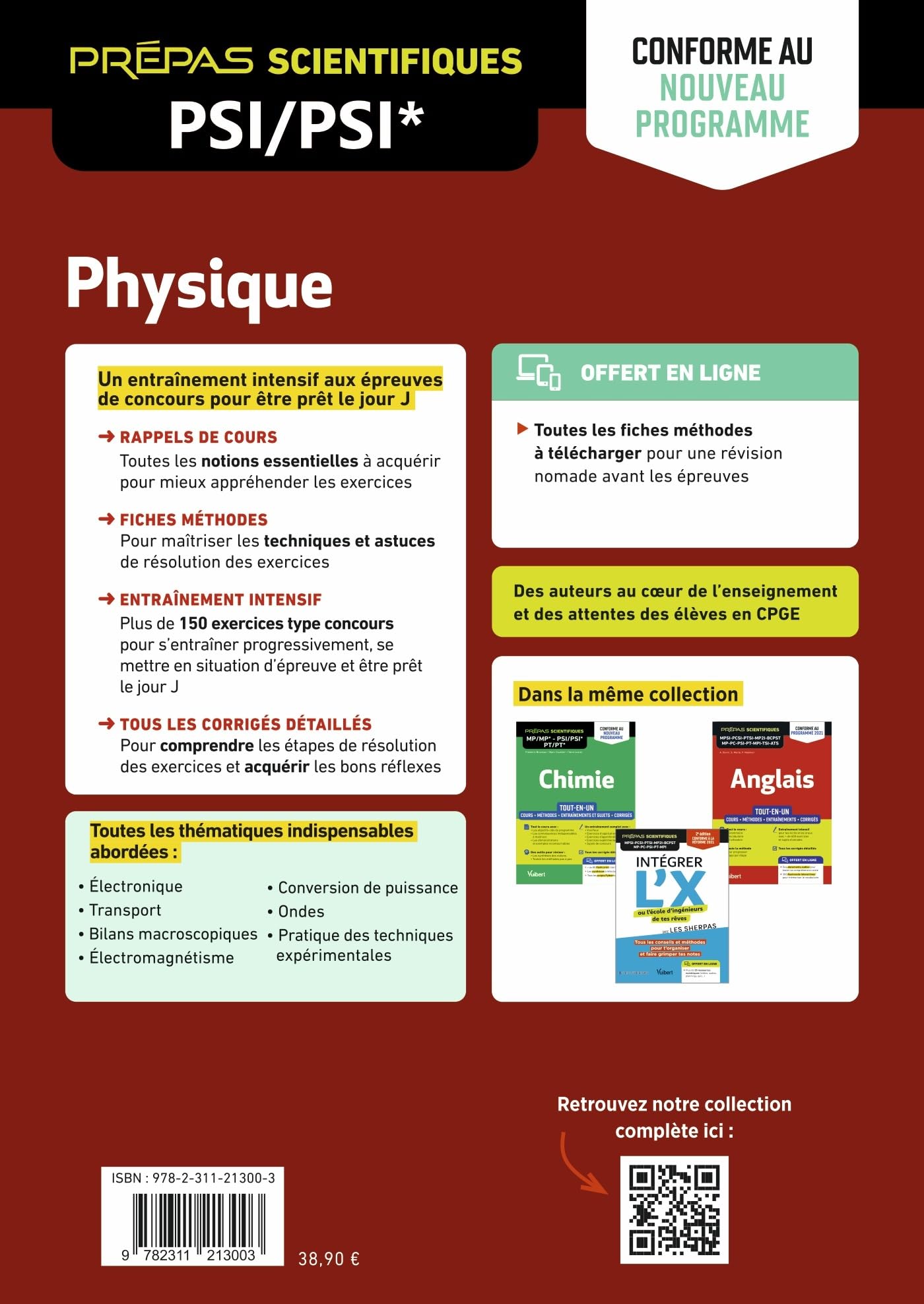 Physique PSI/PSI* - Entraînement intensif - Conforme au nouveau programme: Rappels de cours - Méthodes - Exercices, problèmes et sujets corrigés