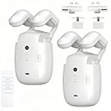 2PCS Automatic Curtain Opener, Smart Curtain Opener, Electric Curtain Opener and Closer with Remote Control for Roman Rod/I-Shaped/U-Shaped Curtain Tracks