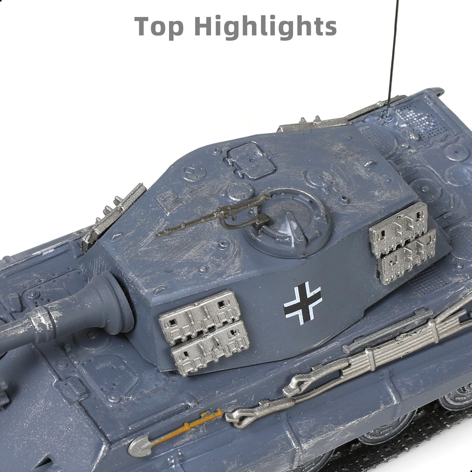NUOTIE Modello di carro armato militare in scala 1:72, metallo in lega pressofuso, Tiger II Berlino 1945, veicolo militare, carro armato Mini 1945