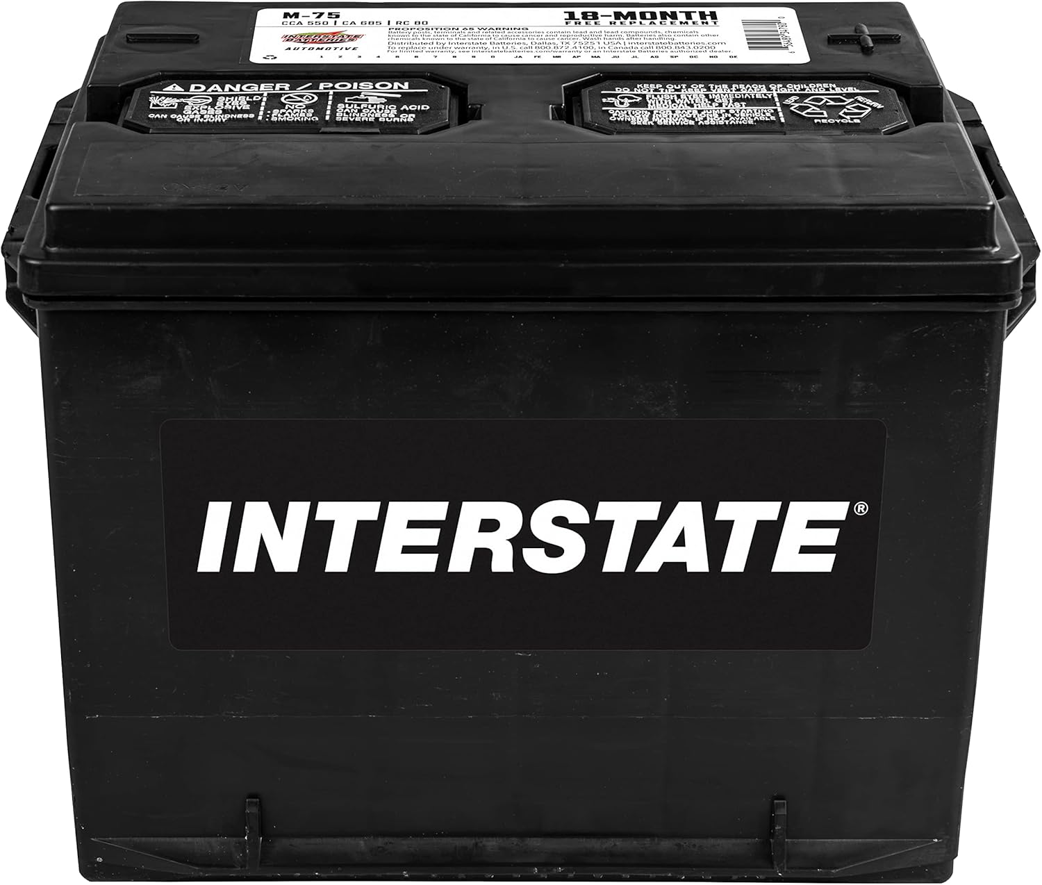 Interstate Batteries Group 75 Car Battery Replacement (M-75) 12V, 550 CCA, 18 Month Warranty, Replacement Automotive Battery for Cars, Trucks, Minivans and SUVs