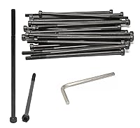 Vista 130 de iexcell Juego de 50 tornillos M4 x 20/25/30/35/40 de acero de aleación de grado 12.9, acabado de óxido negro