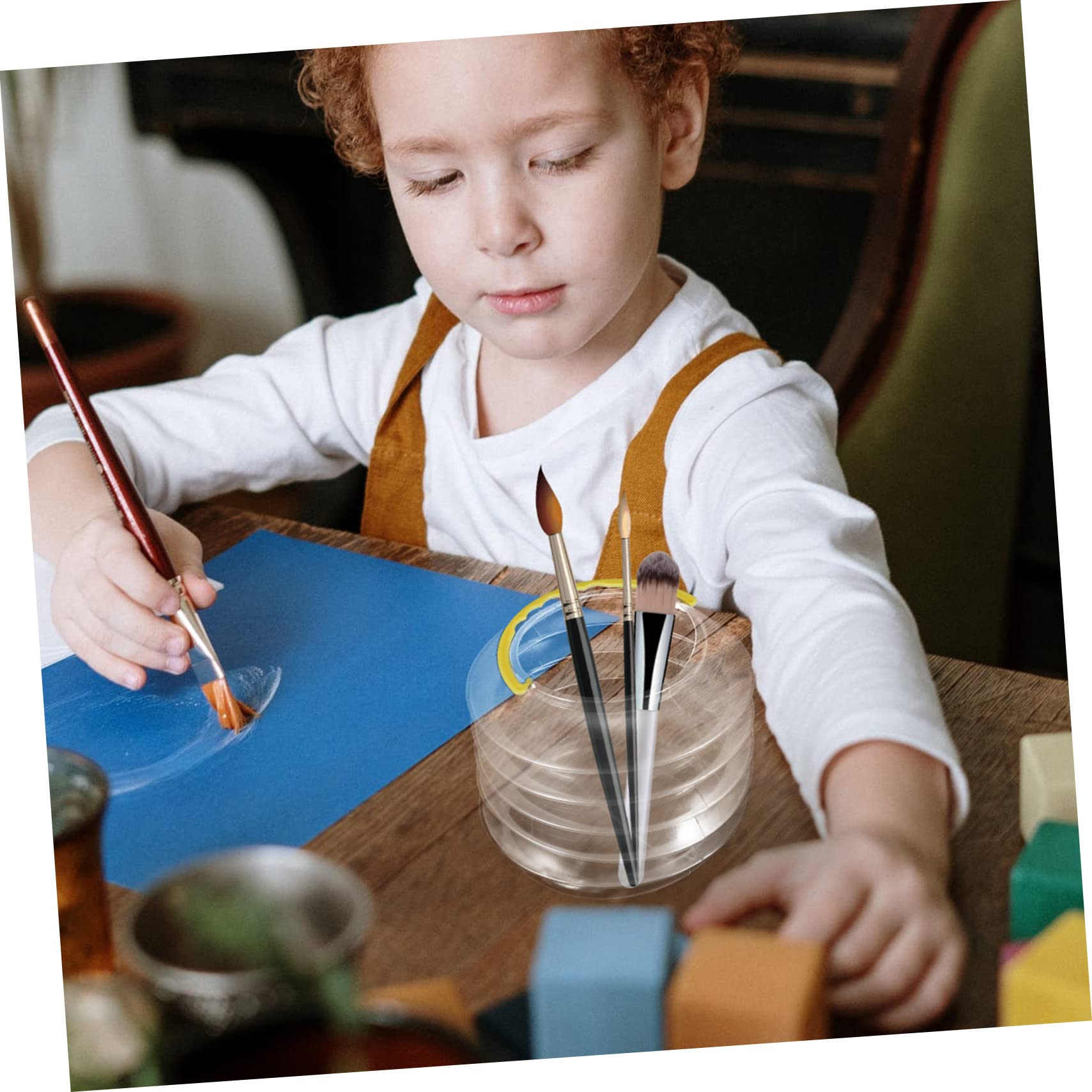 3pcs Telescopic Pen Holder Watercolor Brush Cleaner Container Holder Brush Basin Collapsible Wash Bin Wash Brush Water Collapsible Washer Brush Washer Tub White Wash Bucket Plastic