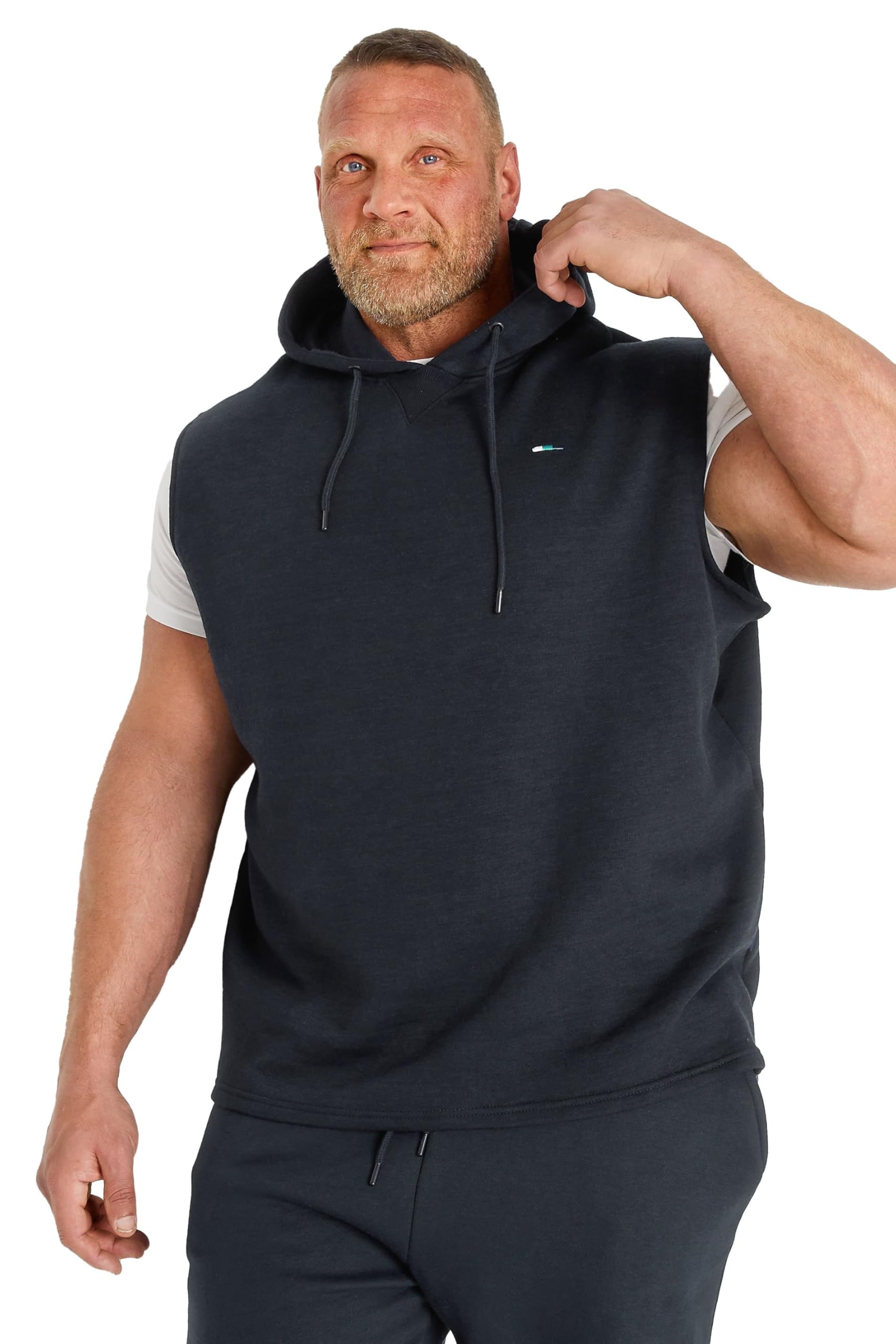 Badrhino Men's Blue Big & Tall Hoodie, Navy