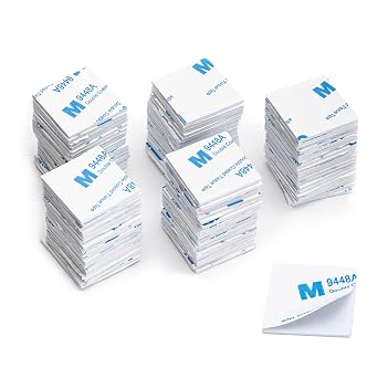 Square Double Sided Adhesive Pads,100Pack Double Sided Sticky Pads Super-Sticky Adhesive Foam Pads,1.06 x 1.06 Inch Strong Pad Heavy Duty Mounting Adhesive