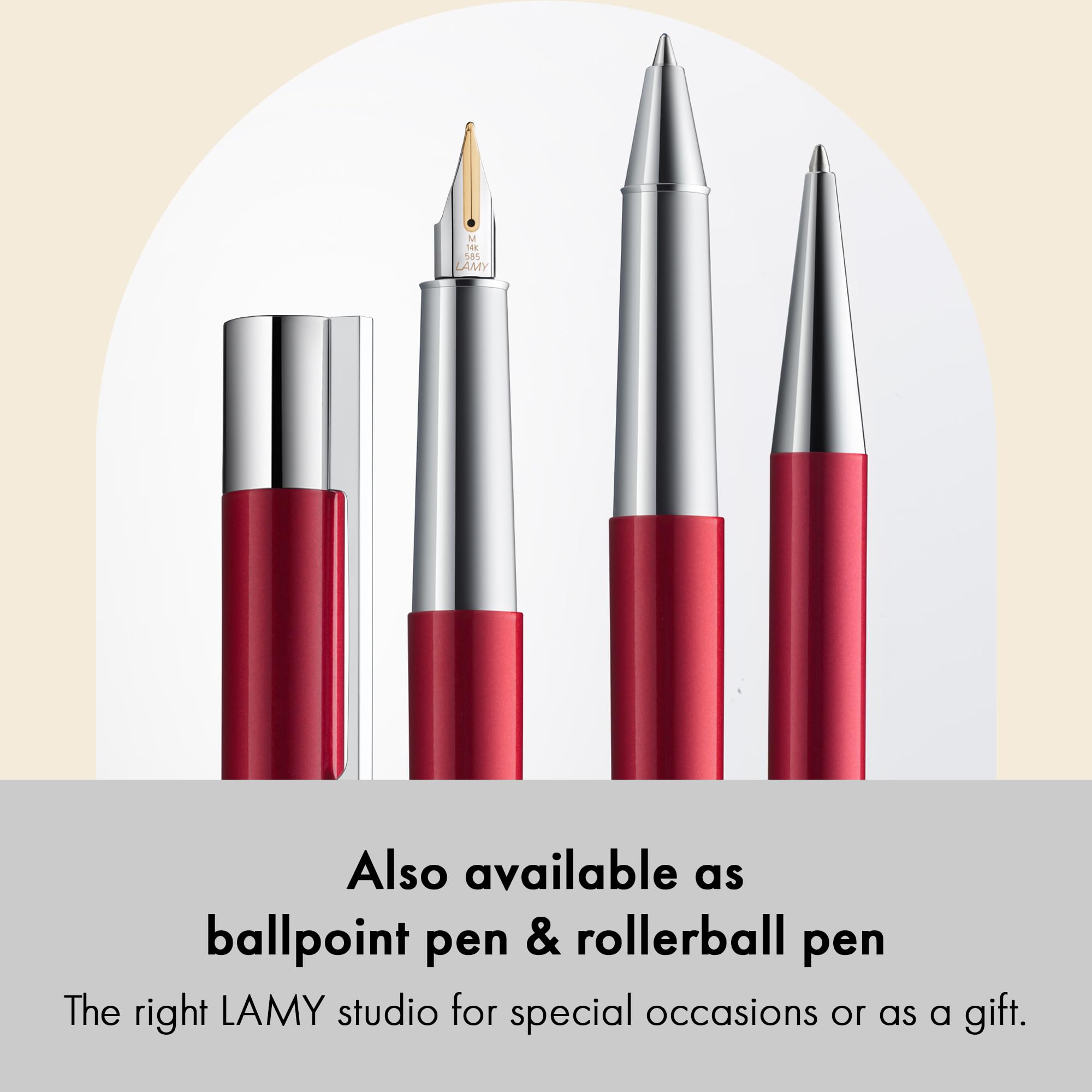 Lamy scala pianored pióro wieczne – purystyczne pióro wieczne w wytrzymałej obudowie z metalu i wykończeniem lakierowanym – 14 karatów – złote pióro o szerokości kreski M – w zestawie wkład