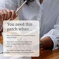 Vista 4 de The Patch Remedy Focus Patch Ginkgo Biloba, acetil-L-carnitina, bacopa, L-treonato de magnesio, té verde 30 parches