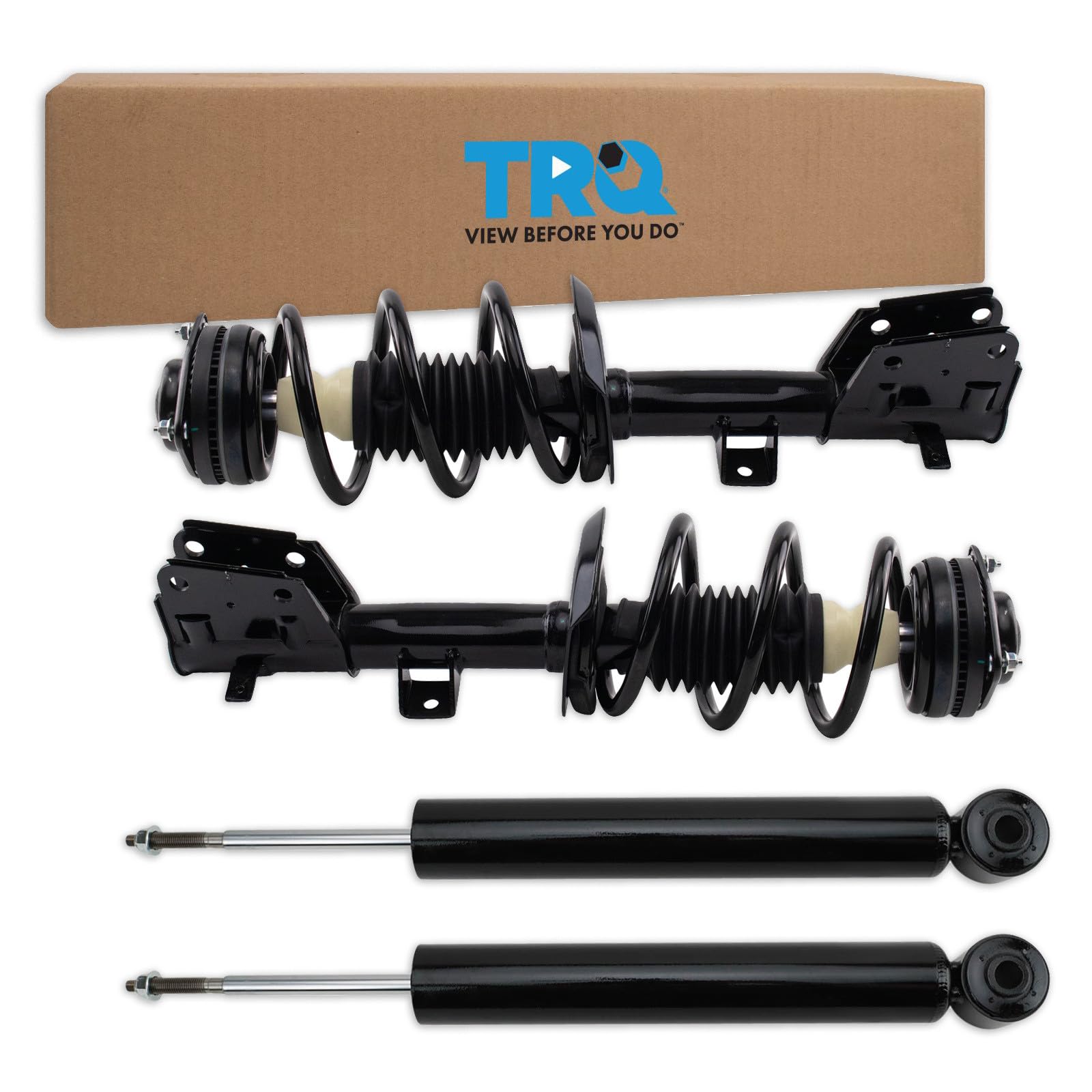TRQ Front and Rear Complete Strut Assembly &amp; Shock Absorber Kit Complete Strut &amp; Coil Spring Assembly Compatible with 2017-2020 Chrysler Pacifica