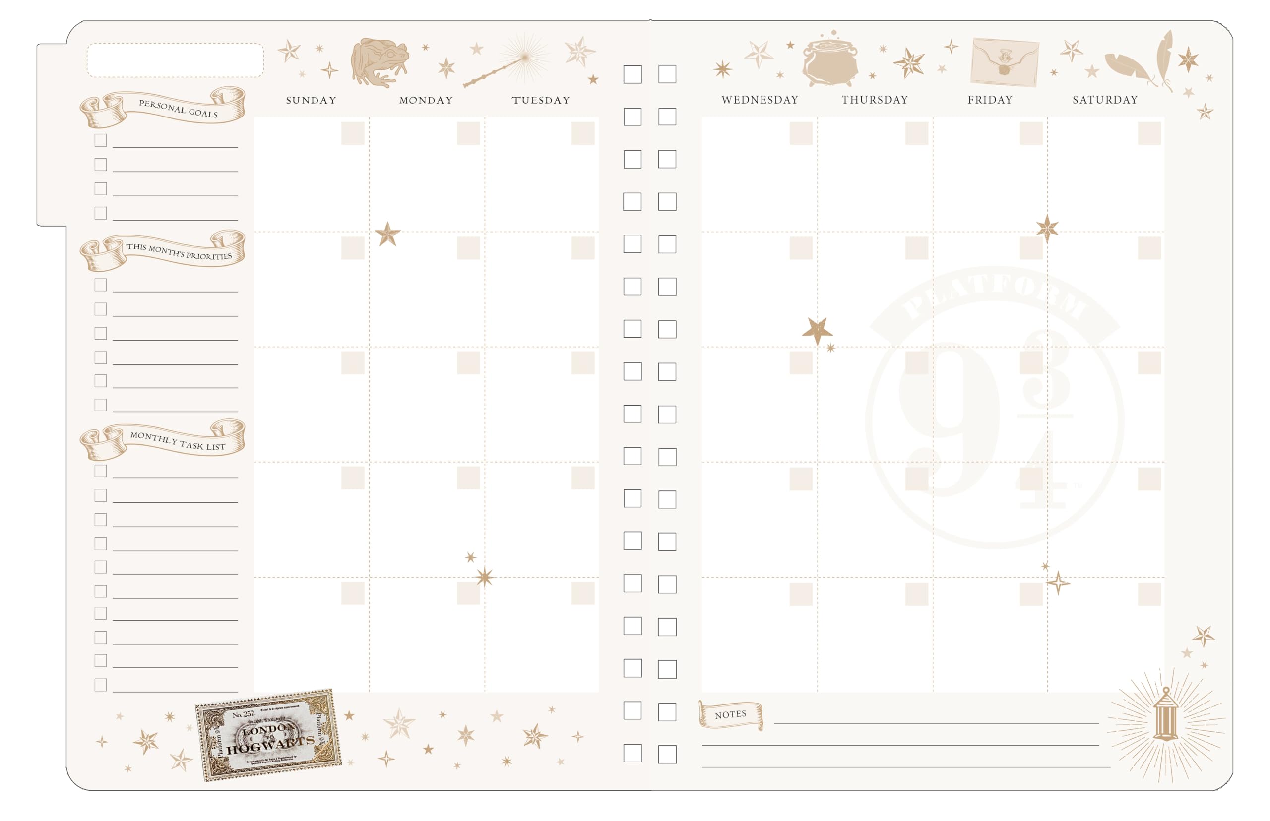 Harry Potter: Magical Places 12-Month Undated Planner