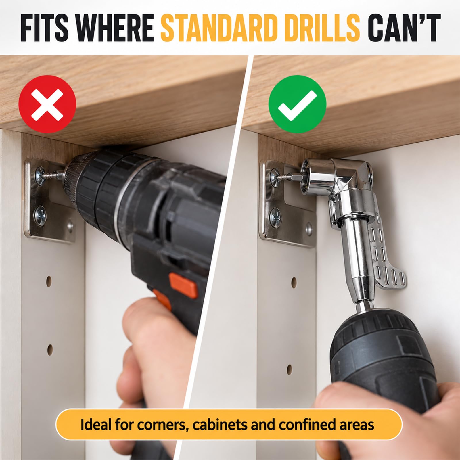 Guyuyii 3-in-1 Drill Attachment Kit - Tight Space Access -3