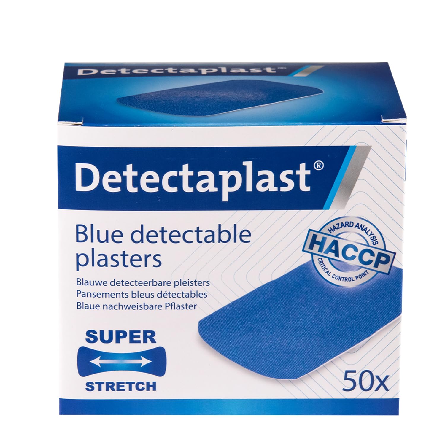 Amazon.com: Detectaplast bandaids Waterproof Elastic, Blue Wound bandaids  for handling Food, detectable bandaids for First aid Kits in the Catering  Trade, 1,97 x 2,83 inches, 50 Pieces : Health & Household