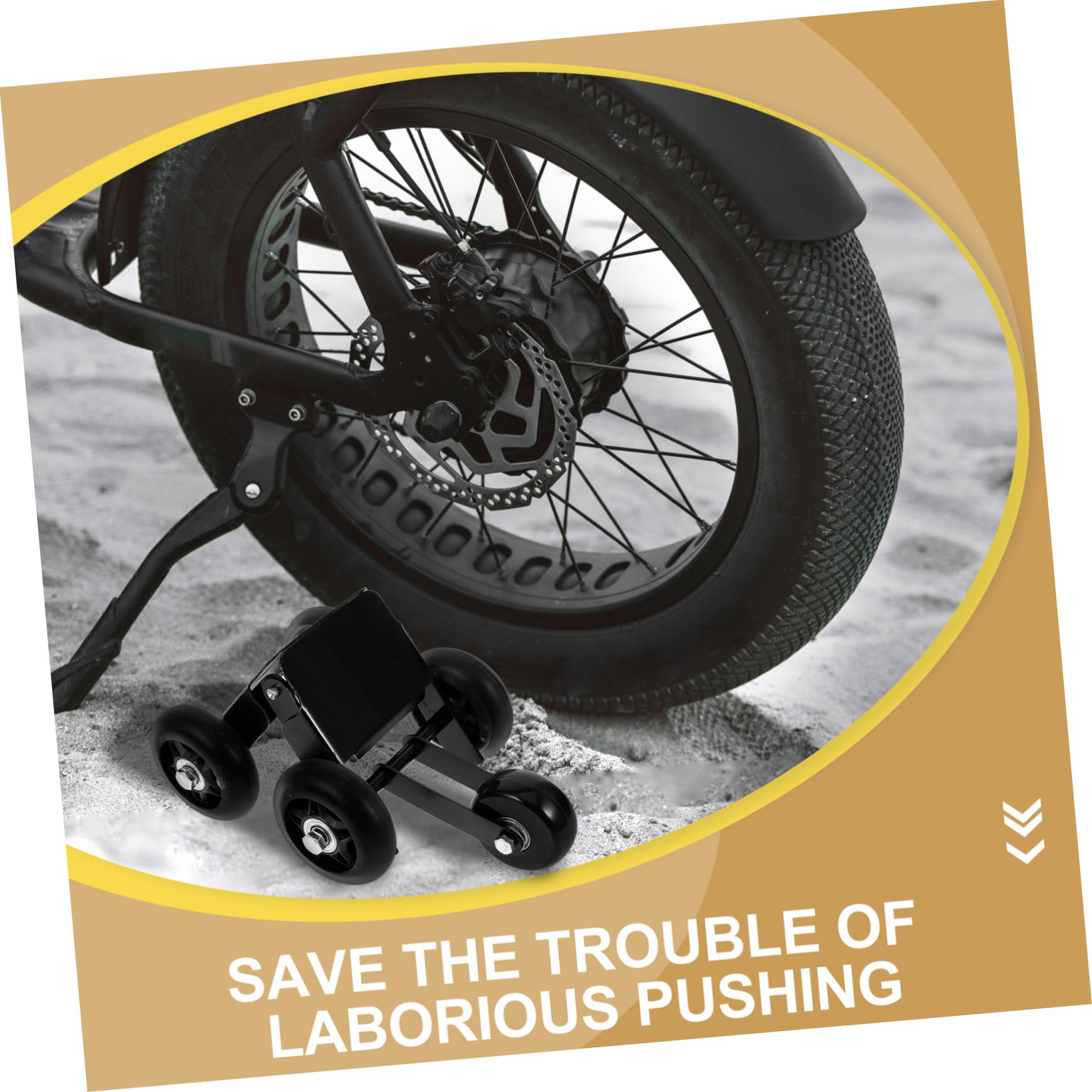 IMIKEYA Rouleau de Pneu d'urgence Robuste Noir Chariot de Déplacement pour Moto et Tricycle Assistance Dépannage Pneus Crevés Usage Extérieur Passionnés Moto Couleur Aléatoire